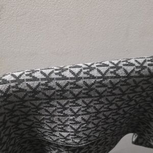 Gray Patterned Knit Sweater